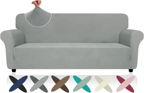 Miniatura 72 de ZNSAYOTX Funda súper elástica para silla (30"-47"), nuevas fundas de silla a rayas para sala de estar, aptas para perros y mascotas, protector