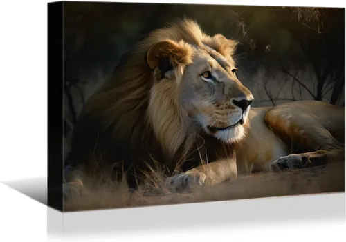 Miniatura 32 de YONICA Lienzo de pared de animales de la naturaleza, pintura de pared de águila, impresión artística de águila calva voladora impresa en lienzo