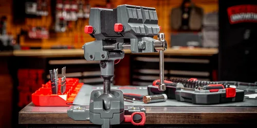 Miniatura 5 de Real Avid Tornillo de banco giratorio de 360° para un posicionamiento óptimo, aplicaciones versátiles, tornillo de banco de 5 pulgadas de ancho