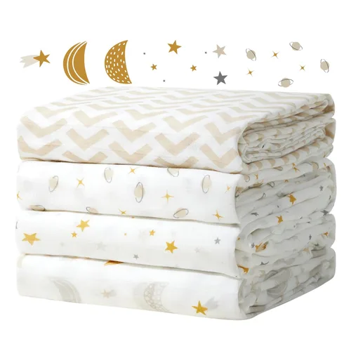 Miniatura 11 de Momcozy Mantas de muselina para bebé, suaves y sedosas de 47 x 47 pulgadas, mantas transpirables para envolver al recién nacido, para niños y niñas