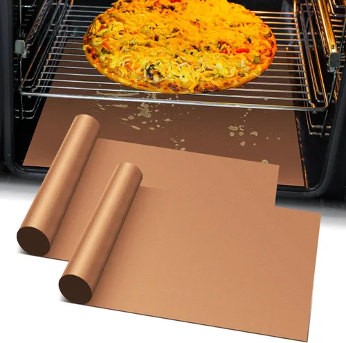Miniatura 16 de Revestimientos para Horno para la Parte Inferior del Horno, Paquete de 2 Alfombrillas de Horno de Teflón Reutilizables Grandes Gruesas de Servicio