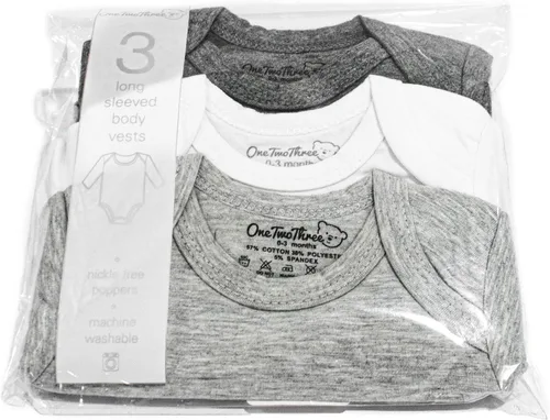 Miniatura 2 de 123 Bear - Mamelucos unisex de manga corta de algodón y spandex para bebé niño y niña