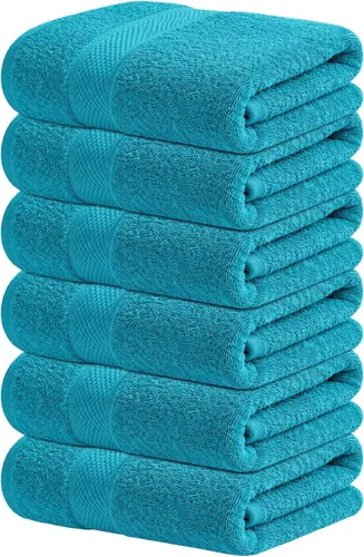 Miniatura 10 de Infinitee Xclusives Toallas de lujo para la ducha [13 x 13] – 100% algodón [paquete de 12], toallas faciales suaves y absorbentes para baño, Gris