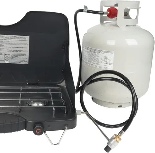 Miniatura 6 de Adaptador de propano de 1 a 20 libras y convertidor de 20 libras a 1 libra - Kit de manguera de tanque de propano de 6 pies para calentador Buddy