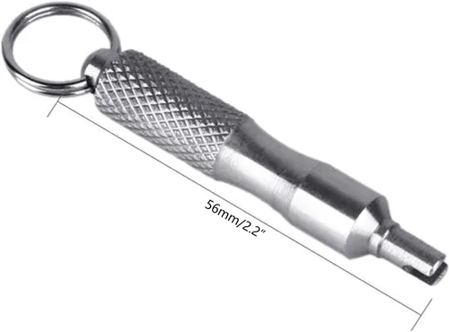 Miniatura 5 de Tire Air Core Wrench Screwdriver, Stainless Steel Removal Tool for Car Bike Motorcycle, Compact 56mm