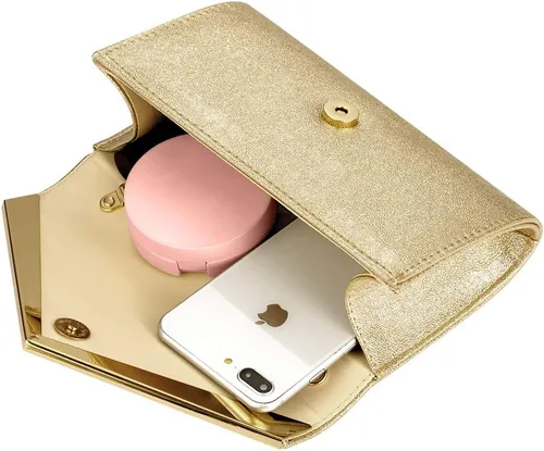 Miniatura 4 de BENCOMOM Bolsos de mano dorados para mujer, de noche, para boda, fiesta, boda, graduación, hombro, bolsa de mano dorada