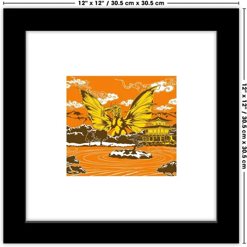 Miniatura 6 de Trends International Gallery Pops Godzilla - Póster de pared tradicional de la pagoda japonesa del rey Ghidorah, 12.00 x 12.00 pulgadas, versión