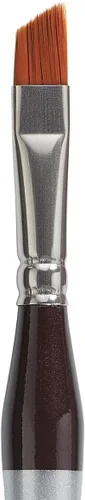Miniatura 2 de KINGART Premium Precision 2400-1/4 Angular Shader Series - Cepillo para artista, ámbar sintético Taklon, mango ergonómico corto cómodo, para pintura