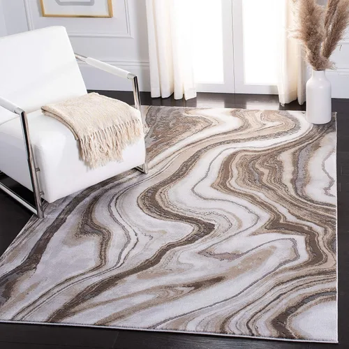 Miniatura 25 de SAFAVIEH Craft Collection - Alfombra decorativa, 2'3" x 4', azul y gris, diseño abstracto moderno, no desprende pelusa y de fácil cuidado, ideal