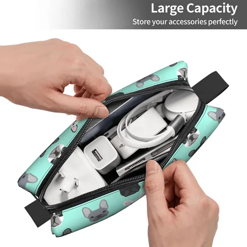 Miniatura 5 de YISHOW Divertida bolsa de maquillaje adorable bolsa de cosméticos de viaje, estuche organizador de artículos de tocador, regalo para mujeres