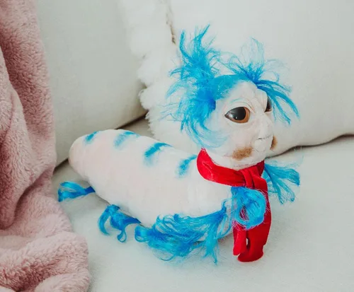 Miniatura 4 de Toy Vault El Gusano del Laberinto de Peluche (14 pulgadas), Lindo Peluche de Animal Relleno, con Licencia de Jim Henson Productions