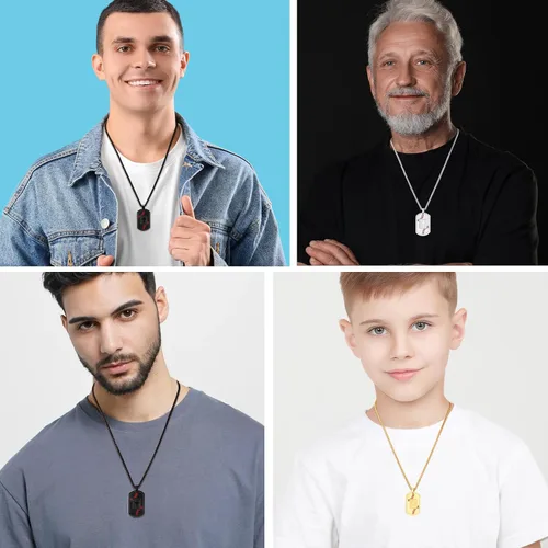Miniatura 2 de Collar de cruz con versículo bíblico de béisbol, acero inoxidable, dije de cruz en tono negro/dorado/plateado, regalos religiosos, joyería deportiva
