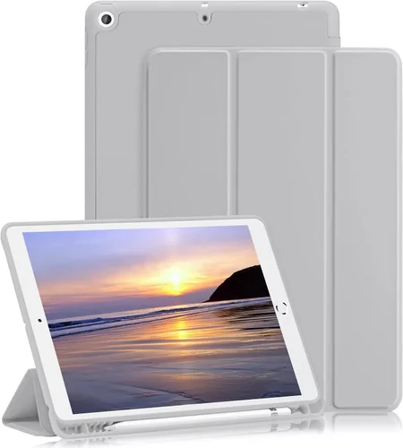 Miniatura 14 de Funda para iPad 8ª/7ª generación (2020/2019) iPad 10.2 pulgadas con soporte para lápices [encendido/apagado] funda protectora con soporte magnetico