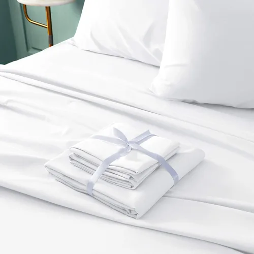 Miniatura 4 de BYSURE Juego de sábanas de lujo para hotel de 6 piezas (tamaño California King, blanco) – Sábanas súper suaves de 1800 hilos 100% microfibra