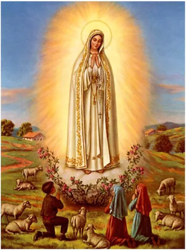 Miniatura 2 de CafePress - Adhesivo ovalado de la Virgen María de Fátima - Adhesivo ovalado para parachoques de coche Blanco - Pegatina Ovalada Virgen María Fátima
