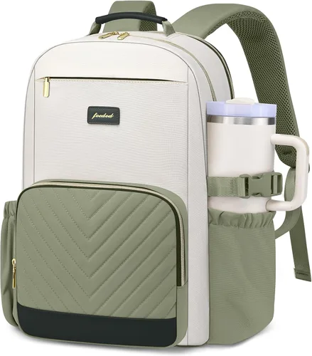 Miniatura 11 de Mochila para Laptop para Mujeres Mochila de Libros: Mochilas de Trabajo y Escuela de 15.6 pulgadas con Bolsillo con Compartimento para Taza de Gran