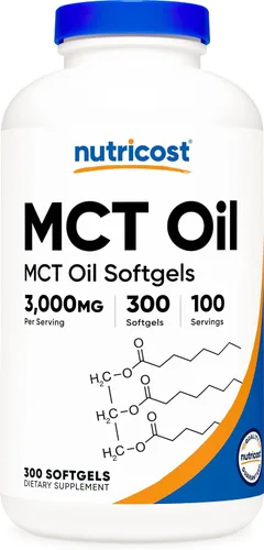 Miniatura 6 de Nutricost MCT Oil Softgels 1000mg, 150 SFG (3,000mg por porción) - Excelente para Keto, Cetosis y Dietas Cetogénicas