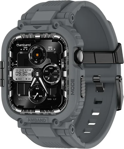 Miniatura 22 de amBand Bands - Funda protectora de pantalla compatible con Apple Watch Ultra 3/2/1 de 1.732 pulgadas, correa resistente M1 Sport Series y película
