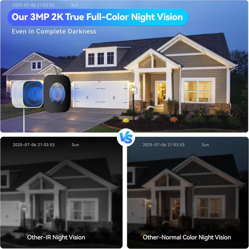 Miniatura 4 de Cámara magnética para ventana, cámara de seguridad para ventana con visión nocturna, cámara interior de 3MP 2K para seguridad del hogar, habilitada