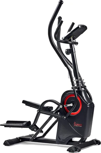 Miniatura 2 de Sunny Health & Fitness Cardio Climber Stepping Máquina de ejercicio elíptica para el hogar con 8 niveles de resistencia magnética, monitor de Negro