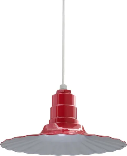 Miniatura 60 de Steel Lighting Co. Colgante Eagle Rock Lámpara montada en el techo Onda radial de 16 pulgadas vástago de 12 pulgadas Acero resistente