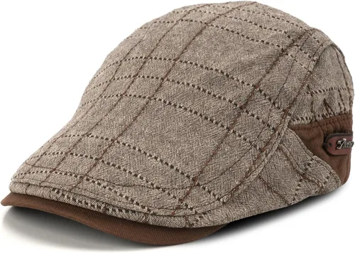 Miniatura 8 de M MOACC Hombres Newsboy Gorras de algodón con hebilla ajustable Boina Sombrero Plano Conducción Cabbie Gatsby Sombreros