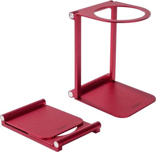 Miniatura 9 de Vierta sobre el soporte del gotero, soporte portátil y plegable para máquina de café expreso con fuera, soporte de café de oficina con base
