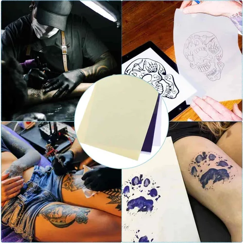 Miniatura 7 de cridoz - Papel de transferencia de tatuajes, 20 hojas de papel de plantilla para tatuajes, papel de transferencia de tatuajes para tatuajes