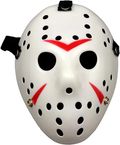 COSTOYFUN Máscara para disfraz de Halloween, máscara de terror, máscara de disfraz de cosplay, máscara de fiesta de máscaras Blanco