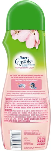 Miniatura 6 de Purex Crystals In-Wash - Potenciador de aroma, flor de cerezo y jengibre, 21 onzas (paquete de 4), tecnología de frescura y eliminación de olores
