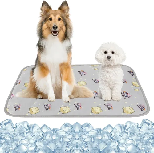 Miniatura 21 de NACOCO - Colchoneta refrescante para mascotas, para gatos, perros, cojín de verano, refrescante, cómoda, suave para mascotas y adultos Rosa