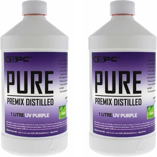 Miniatura 7 de XSPC Pure Premix - Refrigerante destilado para PC, 1 litro, transparente, paquete de 2