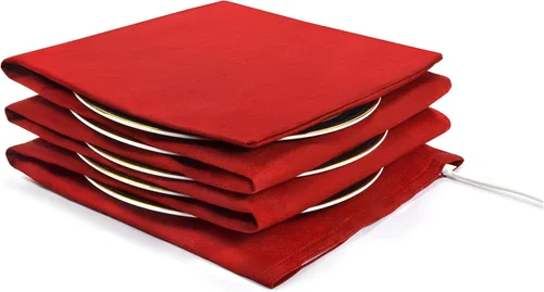 Calentador de platos eléctrico Waterbridge - Calienta hasta 15 platos grandes - Rojo Herencia