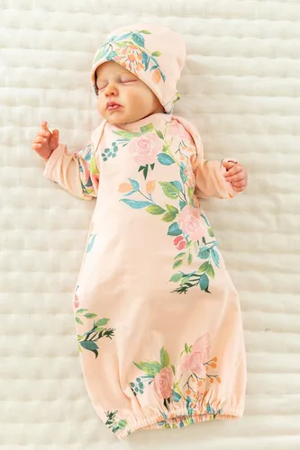 Miniatura 4 de Baby Be Mine Conjunto de mamá y bebé vestido de hospital de maternidad a juego para trabajo y parto Gownie para maternidad bolsa de hospital