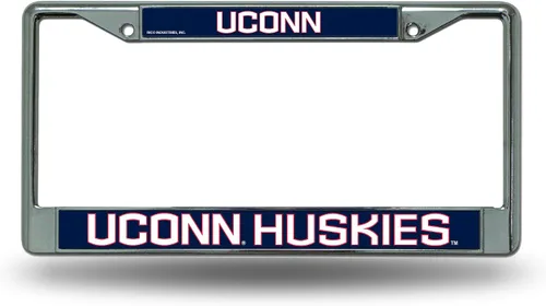 Miniatura 18 de Rico Industries NCAA Premium 12" x 6" Chrome Frame with Plastic Inserts - Car/Truck/SUV Automobile Accessory