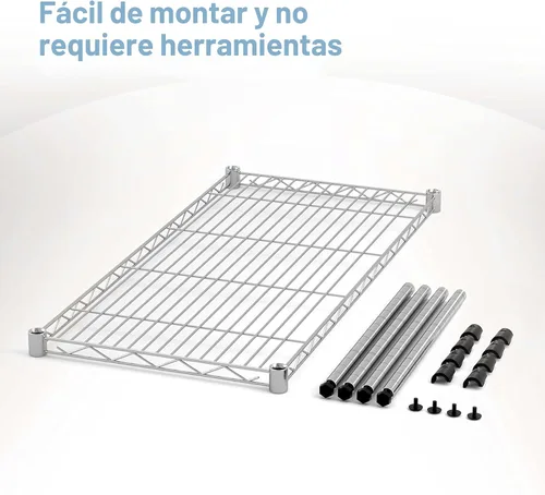 Miniatura 7 de Estante de alambre de 1 nivel, 30 pulgadas de ancho x 14 pulgadas de profundidad x 17 pulgadas de alto, estante de metal individual de metal