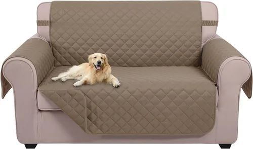 Miniatura 101 de U-NICE HOME Funda de sofá reversible para perros con correas elásticas, resistente al agua, protector de muebles para mascotas, funda de sofá