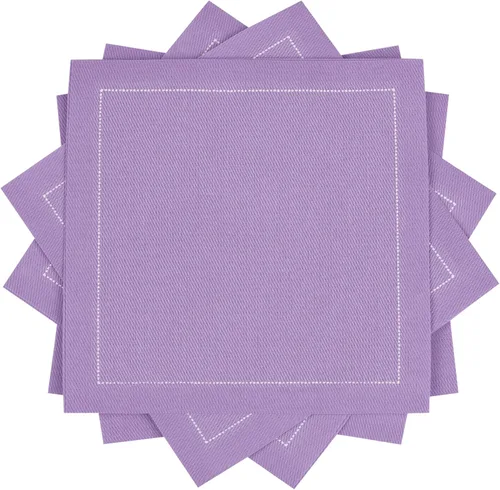 Miniatura 33 de Servilletas de cóctel de algodón blanco, 100% algodón, paquete de 50 unidades, 4.5 x 4.5 pulgadas, calidad de hotel, suaves y absorbentes, ideales