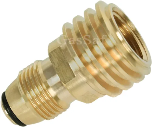 Miniatura 2 de GasSaf Adaptador universal para tanque de propano que convierte la válvula de servicio de tanque POL LP a QCC1/Tipo 1, antiguo a nuevo POL 2
