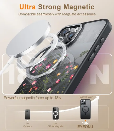 Miniatura 381 de Goodon para iPhone 15 Pro Max con protector de pantalla de privacidad, compatible con Magsafe, funda translúcida mate a prueba de golpes - Linda