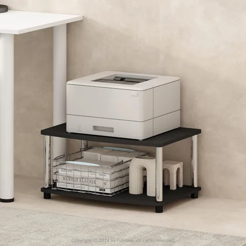 Miniatura 14 de Furinno TURN-S-TUBE - Soporte para TV, centro de entretenimiento de 3 niveles sin herramientas, consola de TV para televisores de hasta 46 pulgadas