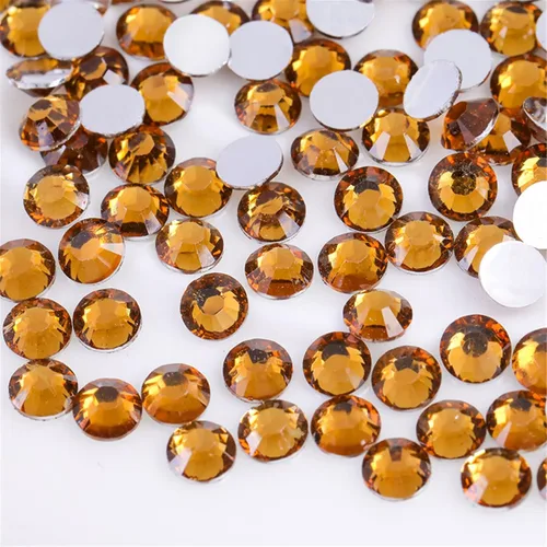 Miniatura 12 de 3000 unidades de diamantes de imitación termoadhesivos SS6 de 2mm con parte posterior plana, gemas de cristal de vidrio transparente redondas