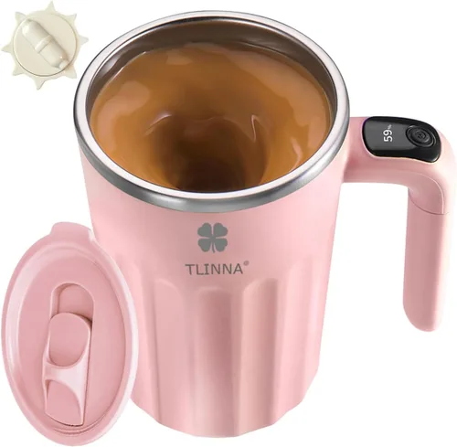 Miniatura 10 de Taza de café autoagitable, apta para café, leche, cacao y otras bebidas, botella aislada (temperatura negra, 12 onzas)
