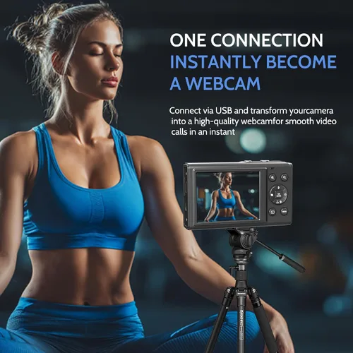 Miniatura 6 de Cámara digital 5K, cámara de doble pantalla con zoom digital de 18X, cámara compacta de vlogging para adolescentes, paquete de regalo