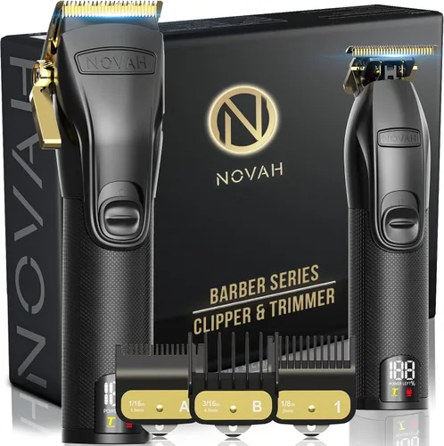 Novah® Cortadoras de Cabello Profesionales para Hombres, Cortadoras de Barbero Profesionales y Juego de Recortadoras, Cortadora de Cabello