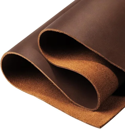 Miniatura 8 de Hojas de cuero genuino de grano completo negro para manualidades, 12"x24" (30.5x61 cm) piezas de cuero para herramientas cuadradas