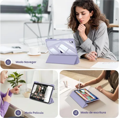 Miniatura 3 de Fintie Funda híbrida delgada para iPad Air de 11 pulgadas M3 (2025) / M2 (2024), iPad Air de 5ª (2022) / 4ª generación (2020) de 10.9 pulgadas, Lila