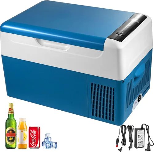 Miniatura 12 de VEVOR Refrigerador de automóvil, DC 12/24V AC100-240V, enfriador eléctrico de -4 °F a 68 °F con control de aplicación, ruedas y zona doble