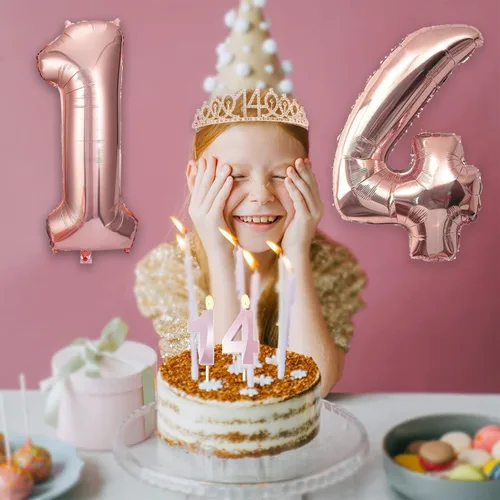 Miniatura 13 de Decoraciones de cumpleaños de 30 años para ella, banda y corona de cumpleaños de 30 años, adorno para pastel de cumpleaños y velas, tarjeta