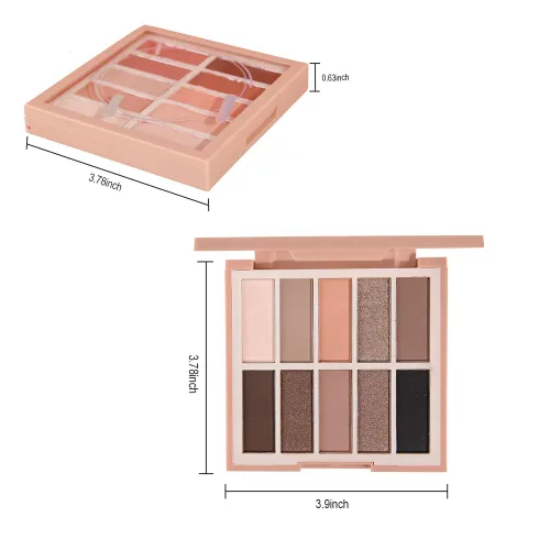 Miniatura 5 de Paleta de sombra de ojos neutra, paleta de sombras de ojos color crema de bronce marrón mate, paletas de maquillaje para mujeres, sombras de ojos